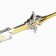 Souvenir weapon suspended mini "Genshin Sword", keychain, 21 cm, gold with purple