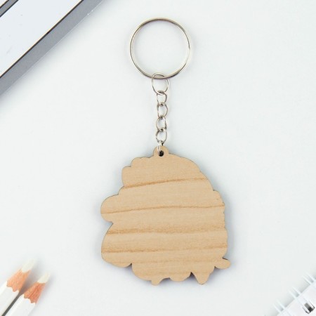 Key keychain wooden "Virgin", 4.5 x 6 cm-3
