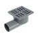RTP ramp, horizontal, 100 x 100 mm, d = 50 mm, dry shutter, plastic grate, gray grate