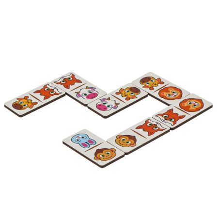 Domino "Animals", 28 elements, dick size: 3x6x0.4 cm-2