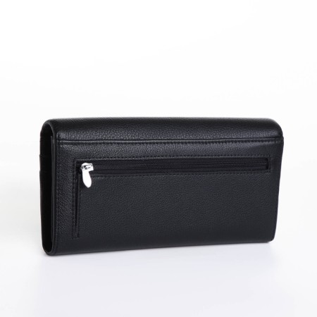 Women's wallet on a magnet, black color-1