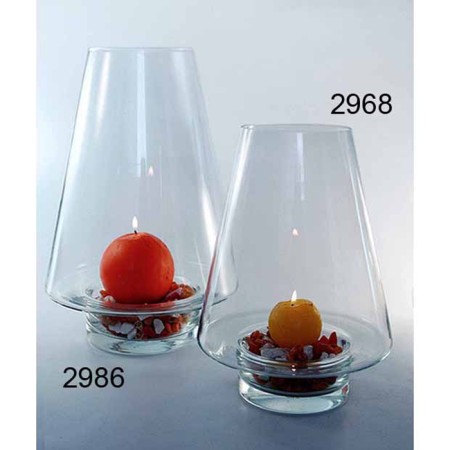 Vase "Gala" Malaya d = 8cm, h = 18x13 cm, V = 0.7l. Light height = 5cm 2974 transparent-1