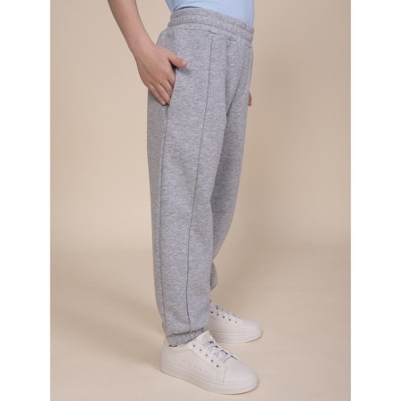 Pants for boys, height 134 cm, gray color-1