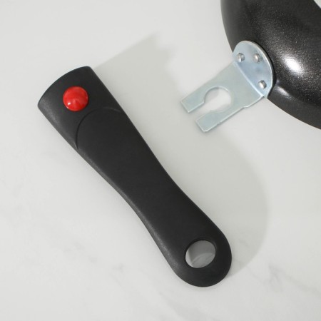 Forever pan, d = 18 cm, removable handle, glass cover, anti -stick coating, color gray color-5