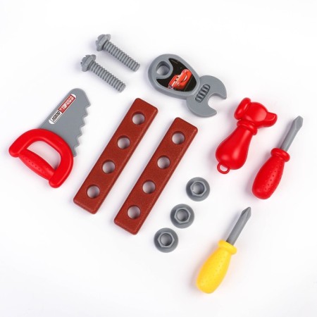 Set of builder "Suitcase" in a bag with game tools, cars-3
