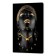 Carty clock wall-mounted interior "Black Gold Girl", silent, 50 x 70 cm