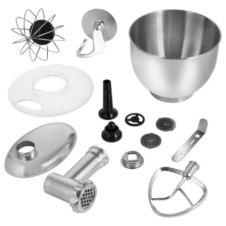 Mixer KitFort KT-1350, Planetarny, 1300 W, 6 l, 6 speeds + impulse, silver-4
