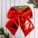 Jewelry decoration "Bow Losk" 24x26 cm, red