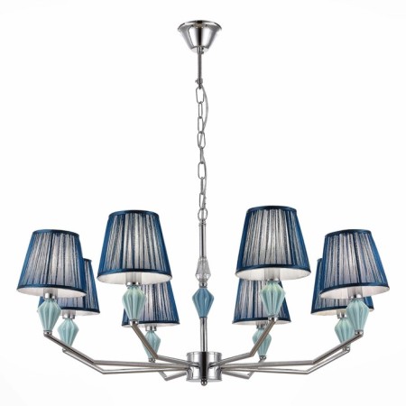Suspended EVOLUCE lamp. Sle1116-103-08. Balnea. 8x40 watts, E14, 87x87x42 cm, chromium color