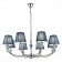 Suspended EVOLUCE lamp. Sle1116-103-08. Balnea. 8x40 watts, E14, 87x87x42 cm, chromium color