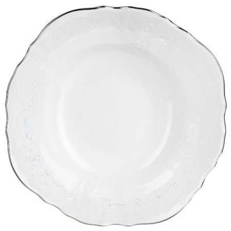 Round bernadotte salad, decor "Decol, Platinum layering", 19 cm-1