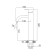 Sink mixer "RMS" SUS128BL-001F-1, 35 mm cartridge, stainless steel, black