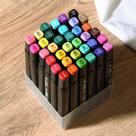 MARKERS for sketching 2 third-party, 36 NATURE colors, bright-2