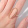 The ring "minimal" oval, the color of gold, dimensionless
