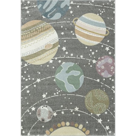 Rectangular carpet Merinos Sofit, size 80x150 cm, Gray color