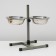 Stand with bowls, 2 x 1 l, height 40 cm, collapsible, green