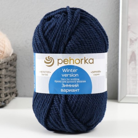 Yarn "Winter version" 95% implements, 5% acrylic volume 100m/100g (571-blue)