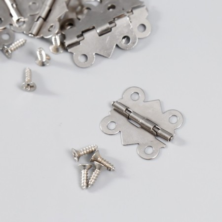 Loop for the casket metal curly silver set 8 pcs 2x2.1 cm