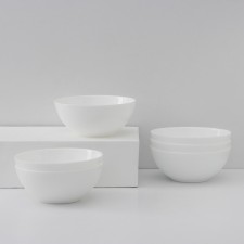 A set of bowls Luminarc Everyday, D = 18 cm, glass ceramic, 6 pcs, white color