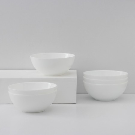 A set of bowls Luminarc Everyday, D = 18 cm, glass ceramic, 6 pcs, white color