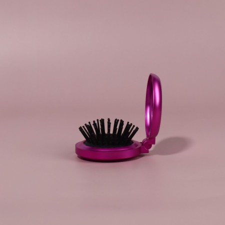 Massage comb “mother -of -pearl”, folding, with a mirror, d = 6 cm, color mix-8