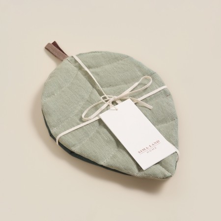 SLAR HOME-2 kitchen "Green Leaves" 26x18 cm, 100% flax, synthetic winterizer, 200g/m2-4