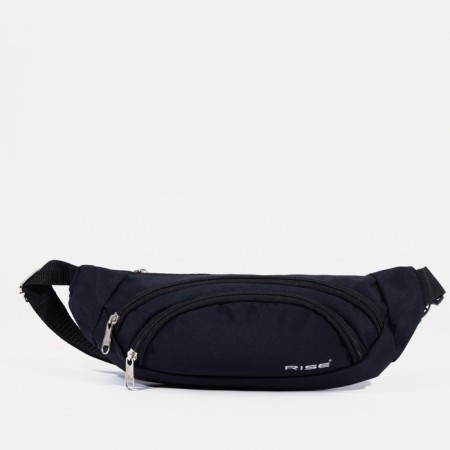 Lightning waist bag, 2 outer pockets, black color