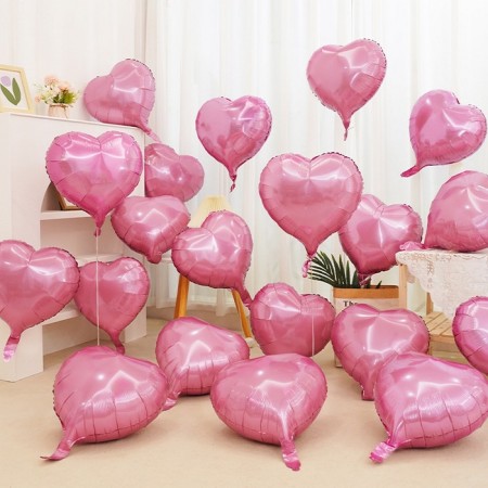 Foil ball 18 "heart", pink color-2