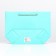 Gift package with a ribbon of 19 x 20 x 9 cm "turquoise"