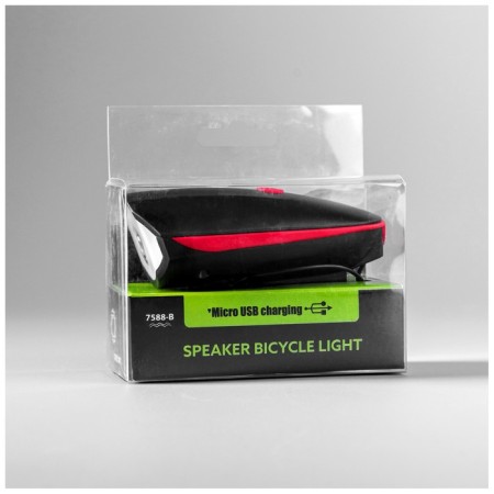 Bicycle front lamp with a signal 300 Lumens, USB, 1200MAH, Red color-7