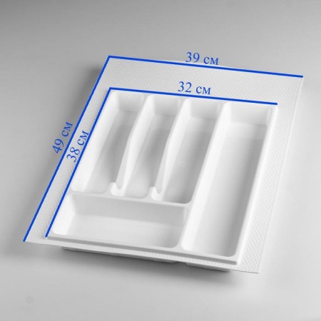 Tray for cutlery, 400 mm, gray-1