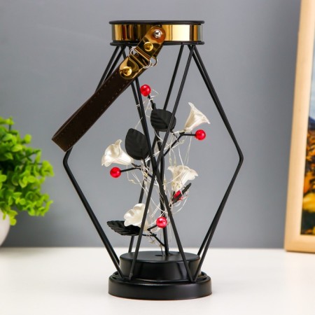 Nightlight "Flowers" LED from AAA batteries Black 16x16x25 cm Risalux-5