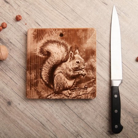 Board of cedar "Belchonok", square, 18 × 18 cm