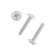 Screw for fastening the handle M4x20mm white zinc 12 pcs