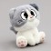 Soft toy "cat", 22 cm, gray color
