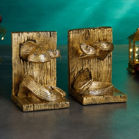Stopper for the books "Snake" gold 25x12x16cm-2