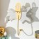 Decorative polystone hook, Lilia metal 10.3x8.8 cm