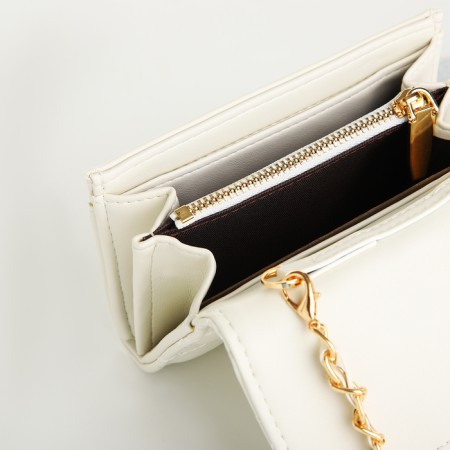 Women's bag, Messenger on a magnet, white color-5