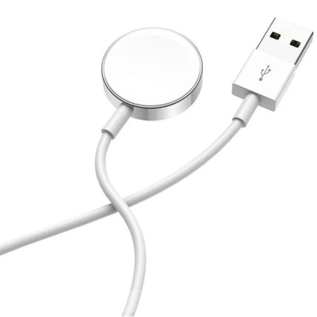 Hoco CW39, MAGSAFE, Magnet, USB, 1 A, 1.2 m, white wireless charger.-3