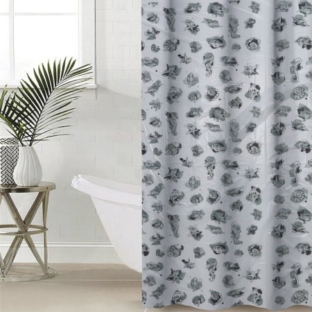 Bathon Curtain "Poseidon", 180 × 180 cm, black color