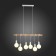 Suspended EVOLUCE lamp. SL1142.503.06. Bagetti. 6x60 watts, E27, 85x4x29 cm, white color, light wood