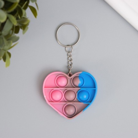 Trick rubber anti -stress (endless pipe) "Multi -colored heart" mix 5x5.7x1.3 cm-1