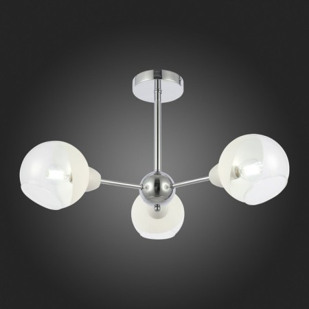 Ceiling EVOLUCE lamp. Sle102702-03. Giorte. 3x40 W, E14, 61x61x33.5 cm, chromium color-1