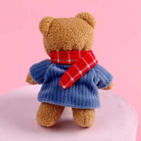 Soft toy "Bear on a bicycle", bear, color mix-4