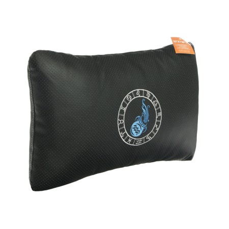 Car carpet pillow of the zodiac Line, Aquarius, 45 x 28 x 12 cm, black-1