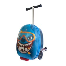 ZINC Shark Sharmia Sharmi, with a suitcase