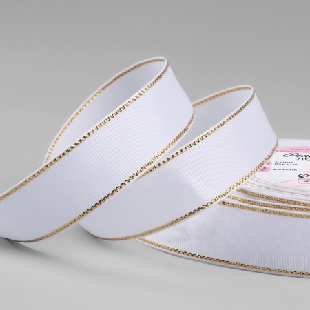 Republic tape "Golden threads", 25 mm × 23 ± 1 m, white color No. 001
