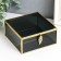 Casket Glass with a metal frame "Darkened with a sheet" 15x15x6.5 cm