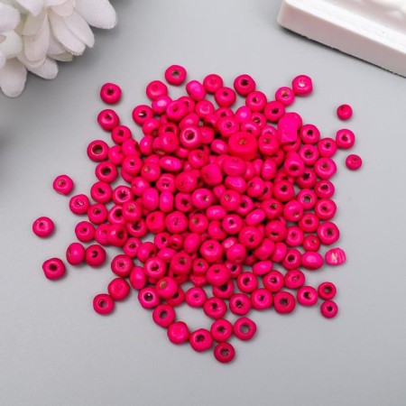 Beads for creativity wood "raspberry" set of 20 g 0.4x0.4 cm-1