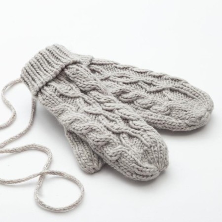 Women's mittens minku "knitted", 18 cm (6 1/2), cent